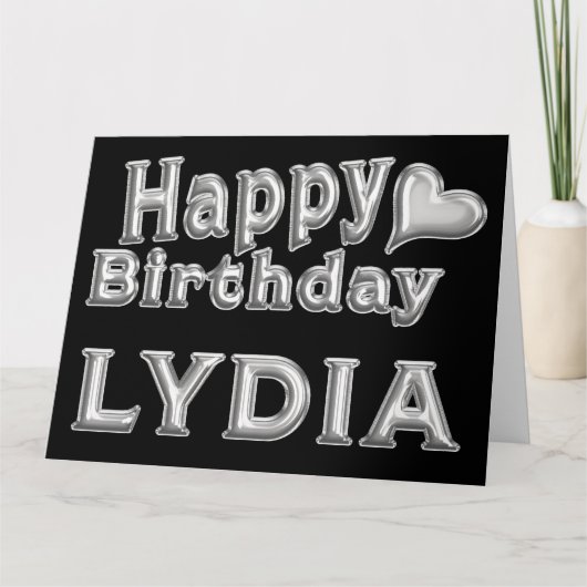 Lydia Joyeux Anniversaire Carte de Anniversaire su (Devant)