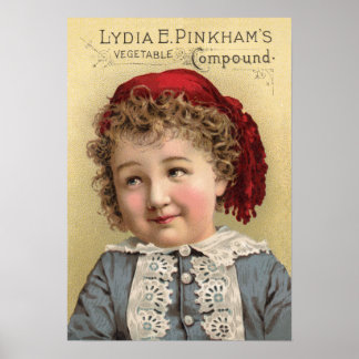 Lydia Pinkhams Vegetable Compound AD Poster