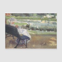 Lydia Sitting on a Porch Crocheting, Mary Cassatt Tissuepapier