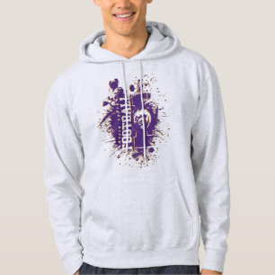 LYFL 13   Paarse en goudgrunge Lassen Logo Hoodie