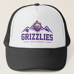 LYFL 14 Paarse Grizzlies Pro Logo Trucker Hat Pet