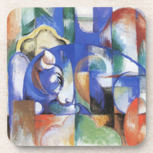 Lying Bull van Franz Marc, Cubistische kunst Drankjes Onderzetter