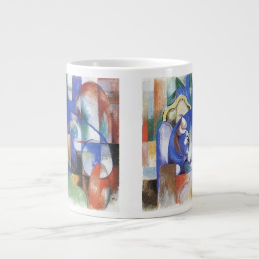 Lying Bull van Franz Marc,  Cubistische kunst Extra Grote Mok (Voorkant)