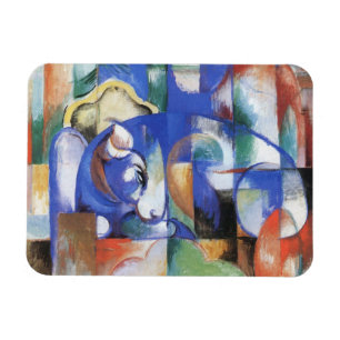 Lying Bull van Franz Marc,  Cubistische kunst Magneet