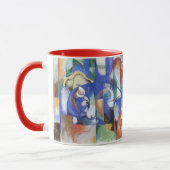 Lying Bull van Franz Marc,  Cubistische kunst Mok (Links)