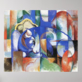 Lying Bull van Franz Marc,  Cubistische kunst Poster (Voorkant)