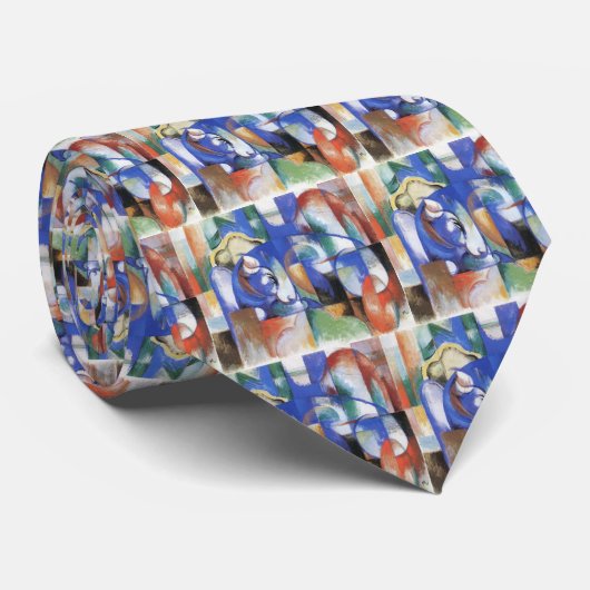Lying Bull van Franz Marc,  Cubistische kunst Stropdas (Opgerold)