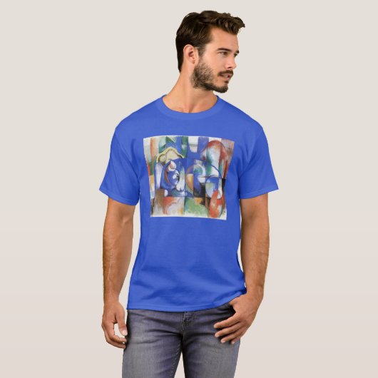 Lying Bull van Franz Marc, Cubistische kunst T-shirt (Voorkant volledig)