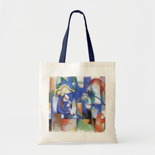 Lying Bull van Franz Marc,  Cubistische kunst Tote Bag (Voorkant)