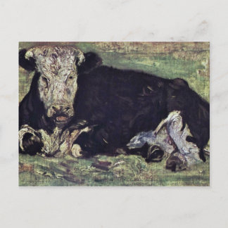 Lying Koe by Vincent Van Gogh Briefkaart