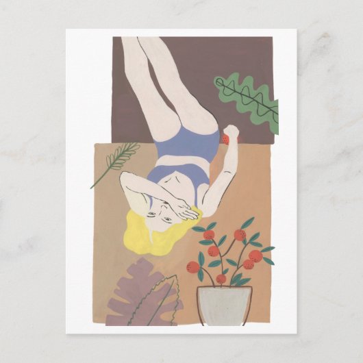 Lying Woman Briefkaart (Voorkant)