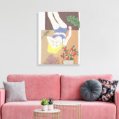 Lying Woman Canvas Afdruk (Insitu (Woonkamer))