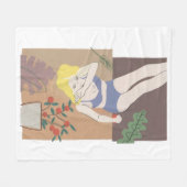 Lying Woman Fleece Deken (Voorkant (Horizontaal))