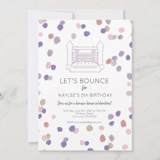Lyla Bounce Invitation de la fête de la maison (Devant)