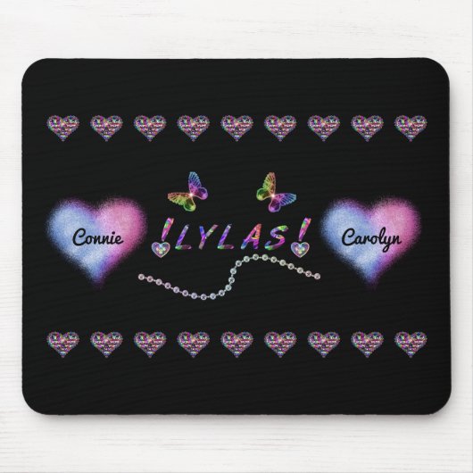 LYLAS houdt van je als zuster Muismat (Voorkant)