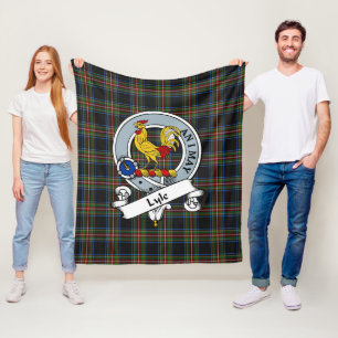 Lyle Clan Badge Tartan Schotlandse ruit Fleece Deken