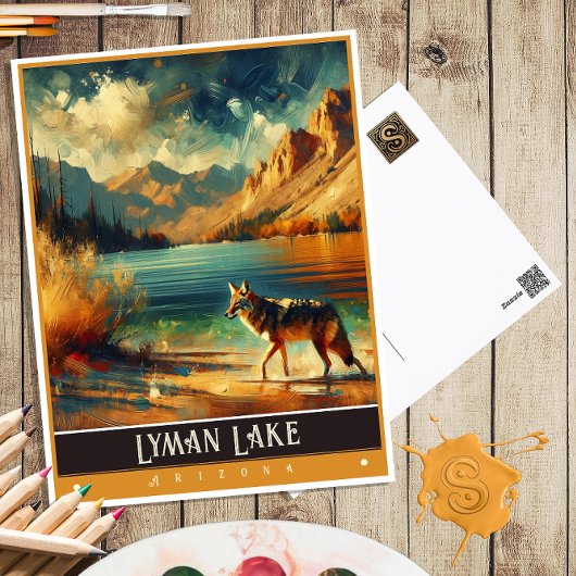 Lyman Lake, Arizona |  schilderij Briefkaart