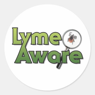 Lyme Aware Gear Ronde Sticker
