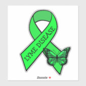 Lyme Disease Awareness linten vlinder Sticker (Vel)
