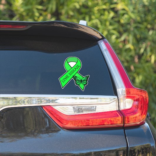 Lyme Disease Awareness linten vlinder Sticker (Auto Zijkant)