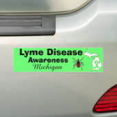 Lyme Disease Awareness Michigan Bumpersticker (Op auto)