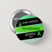 Lyme Disease Awareness Month Ribbon Button (Voorkant /achterkant)