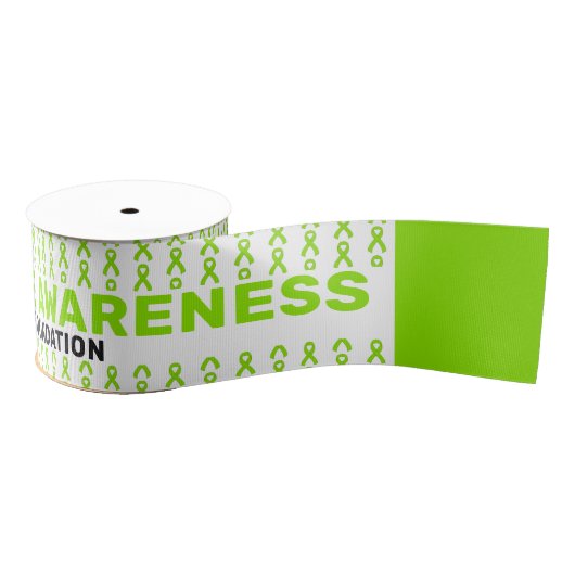 Lyme Disease Awareness Patroon Grosgrain Lint (Spoel)