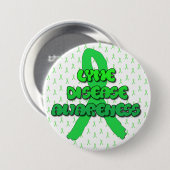 Lyme Disease Awareness Ribbon Button (Voorkant /achterkant)