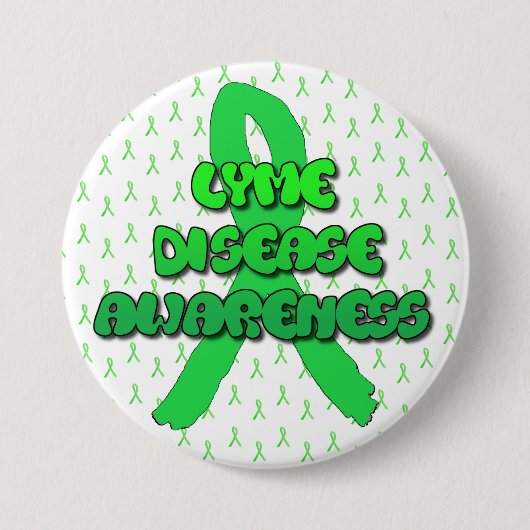 Lyme Disease Awareness Ribbon Button (Voorkant)