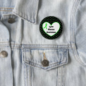 Lyme Disease Awareness Ribbon Heart Button (In situ)