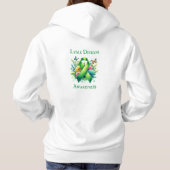 Lyme Disease Awareness Ribbon Hoodie (Achterkant)
