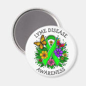 Lyme Disease Awareness Ribbon Magneet (Voorkant / Achterkant)