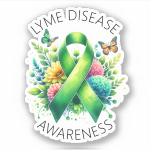 Lyme Disease Awareness Ribbon Sticker