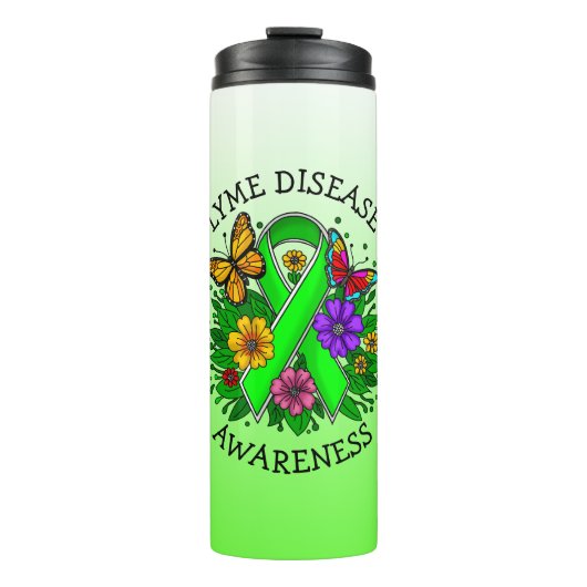 Lyme Disease Awareness Ribbon Thermosbeker (Voorkant)