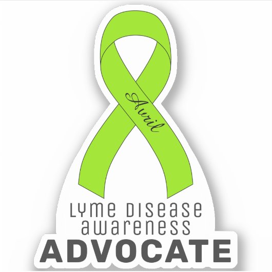 Lyme Disease Awareness Vinyl Sticker (Voorkant)