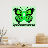 Lyme Disease Butterfly Awareness Ribbon Poster (Keuken)