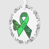 Lyme Disease Ribbon en Kerstmis Butterfly Ornament (voorkant)