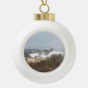 Lyme Hall en The Cage Winter Dank je foto Keramische Bal Ornament