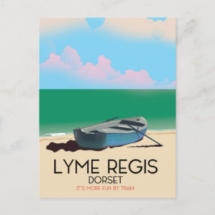 Lyme Regis, dorset vintage reisposter. Briefkaart