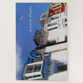 Lyme Regis, gebouwen op de zeedijk.  Legpuzzel (Verticaal)