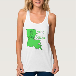 "Lyme Sucks" in Louisiana Dames Tank Top