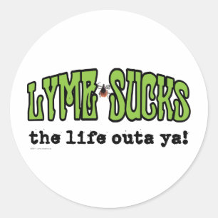 Lyme Sucks Ronde Sticker