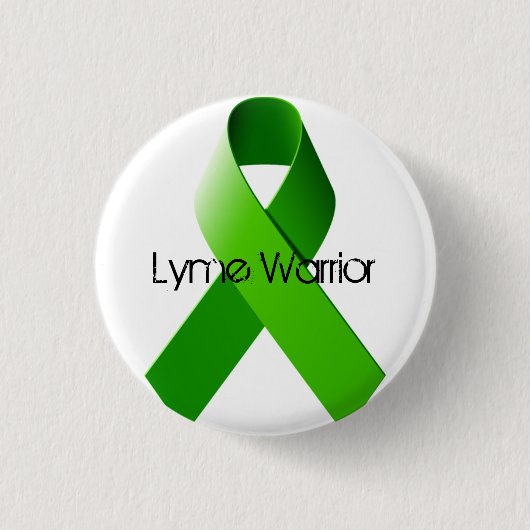 Lyme Warrior Pin Ronde Button 3,2 Cm (Voorkant)