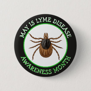 Lyme-ziekte bewustwordingsmaand Herten-teken Ronde Button 5,7 Cm
