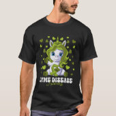 Lyme ziekte bewustzijn maand limoen groen lint uni t-shirt (Voorkant)