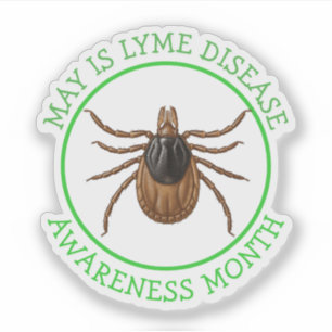 Lyme Ziekte Bewustzijnsmaand Hertenteek Sticker
