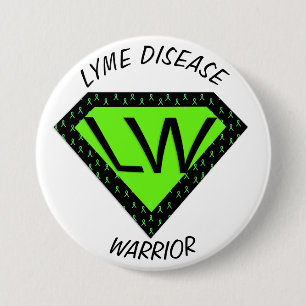 Lyme-ziekte Warrior-knop Ronde Button 7,6 Cm