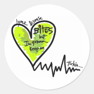 LymeAngels / Lyme bijt! Ronde Sticker