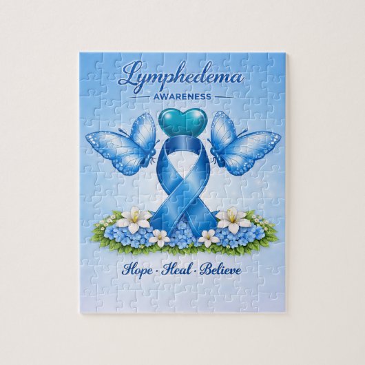 Lymfoedeem bewustzijn puzzel (Verticaal)
