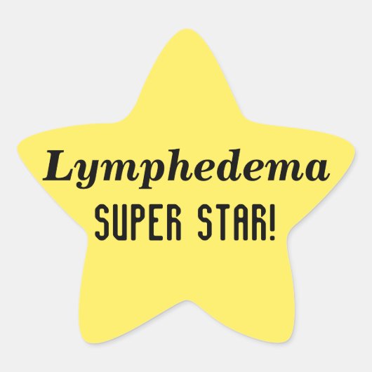 Lymfoedeem Super Star-Stickers Ster Sticker (Voorkant)